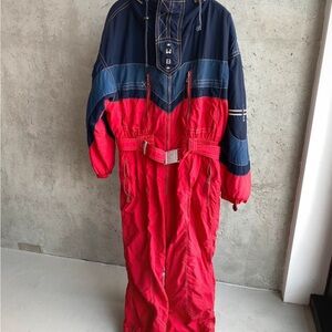 Bogner Red and Black Hooded Jacket